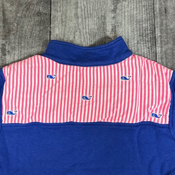 Child’s Vineyard Vines Shep 1/4 Zip Pink Stripe [6029] - Picture 6 of 9